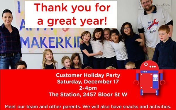 Kids Holiday Party for MakerKids