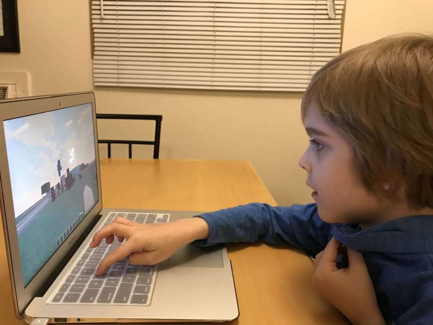 child at computer